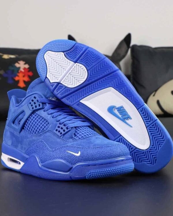 4 Retro OG SP Brick By Brick Blue Suede Sneakers
