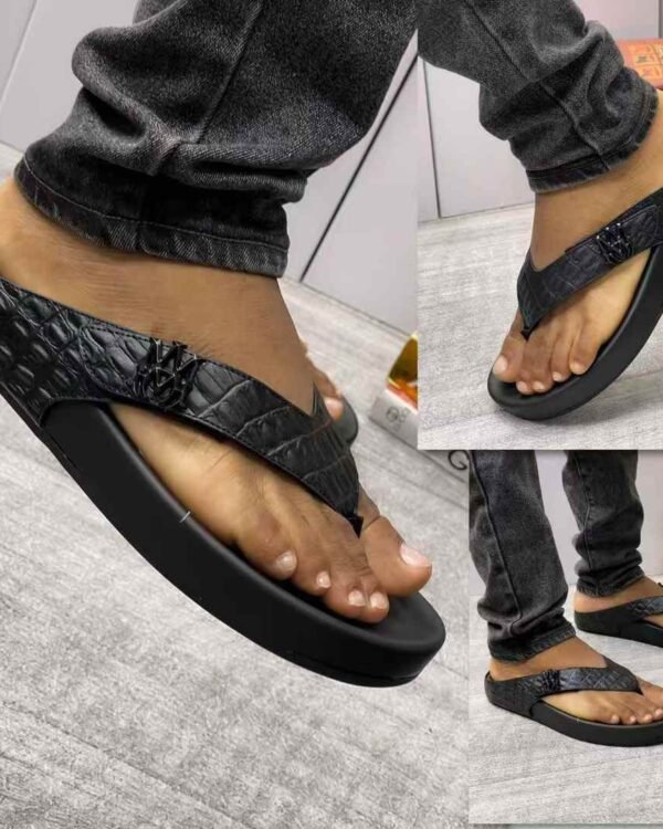 Alexander Wang Crocodile-Embossed Platform Slides