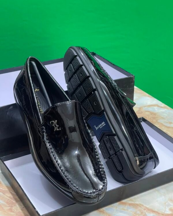 Billionaire Black Patent Leather Loafers