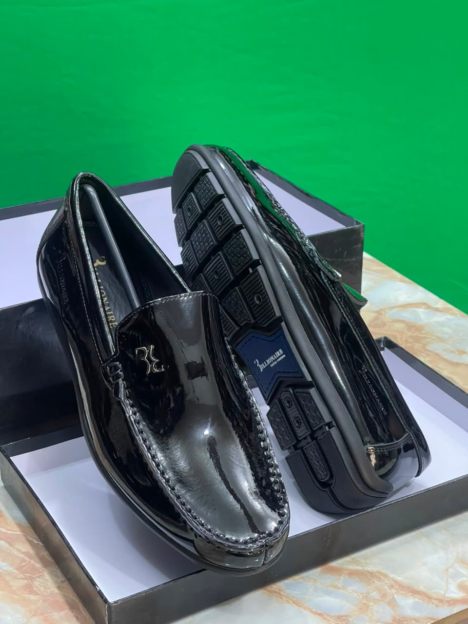 Billionaire Black Patent Leather Loafers Billionaire Black Patent Leather Loafers
