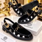 Black Designer Slingback Sandals