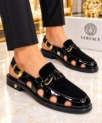 Black Designer Slingback Sandals