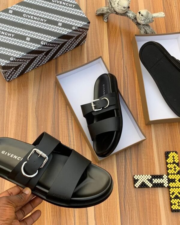 Black Leather Sandals