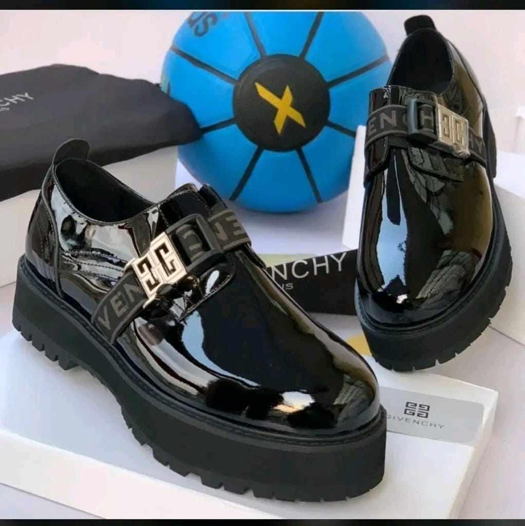 Black Patent Leather Platform Loafers Black Patent Leather Platform Loafers
