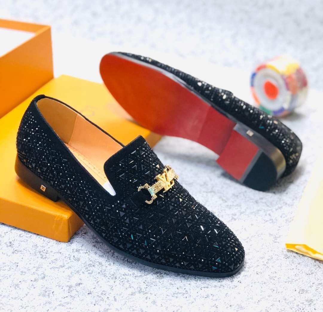 Black Studded Pattern Mens Loafers Black Studded Pattern Mens Loafers