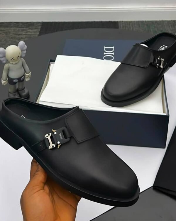 Dior Homme Black Leather Slip On Loafers