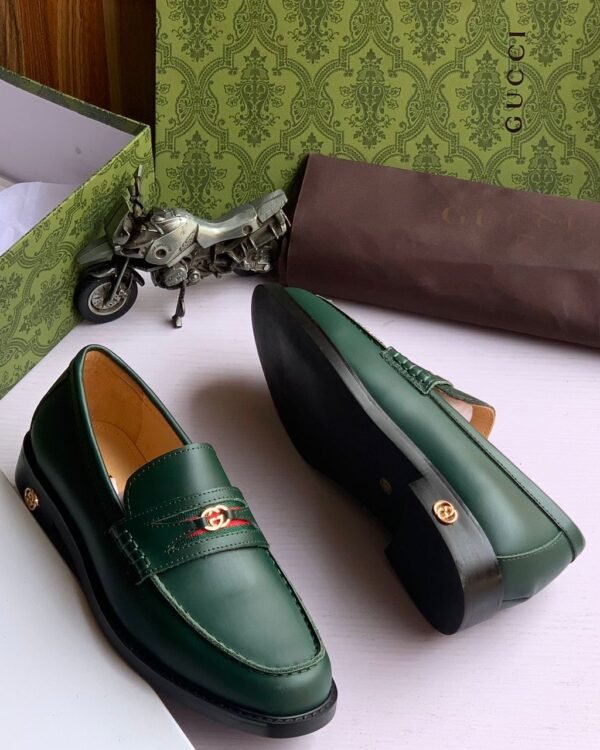 Gold Double G Logo Web Stripe Luxury Shoes