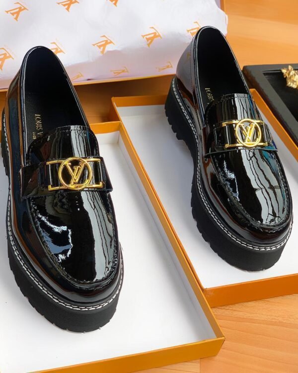 Gold LV Buckle Lug Sole