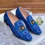 Gold Studs Medusa Emblem Designer Shoes