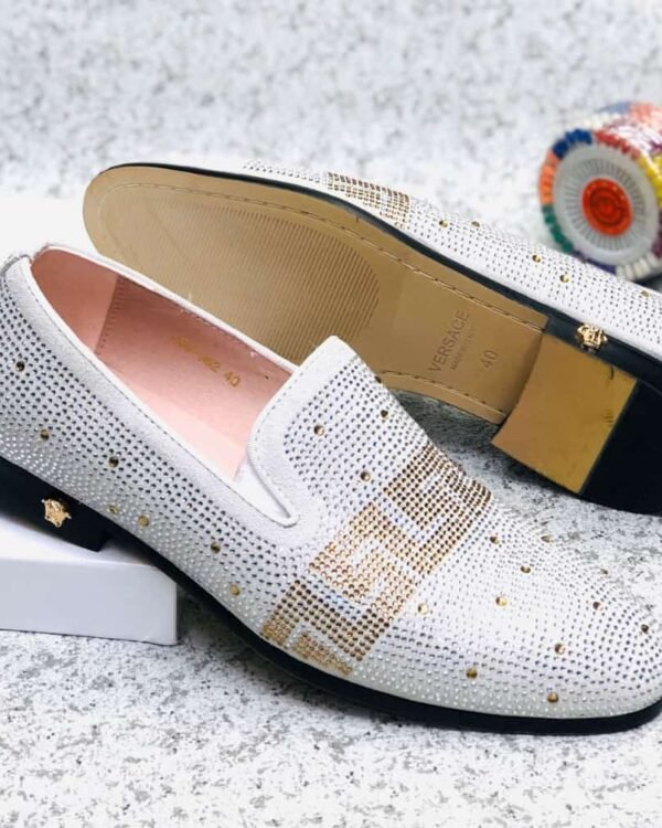 Mens Crystal Embellished Loafers