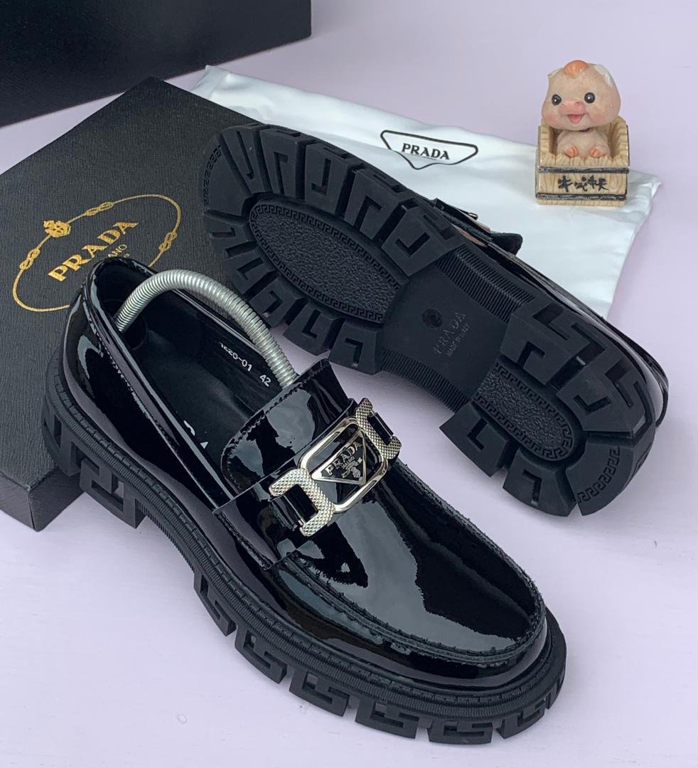 Mens Monolith Black Brushed Leather Loafers Men's Monolith Black Brushed Leather Loafers