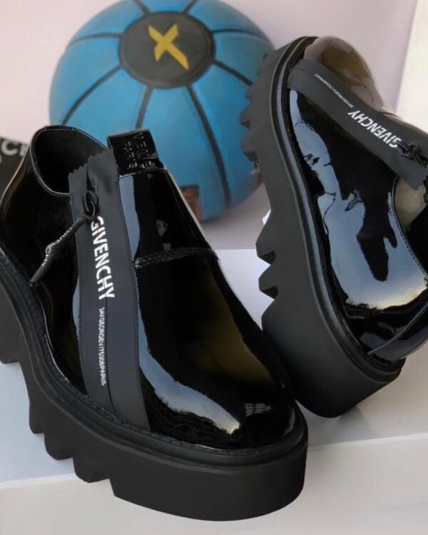 Patent Leather Combat Derby Shoes
