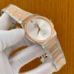 Rose Gold Silver Stainless Steel Watch
