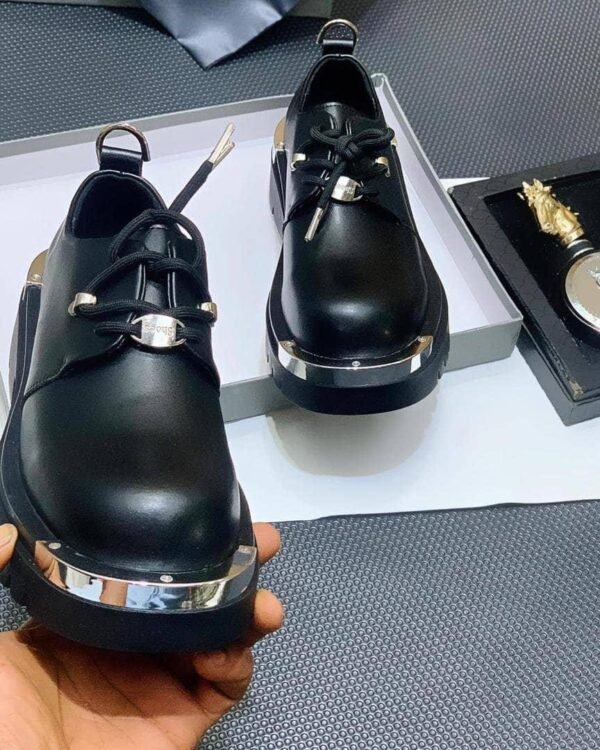 Silver Metal Toe Heel Caps Chunky Sole