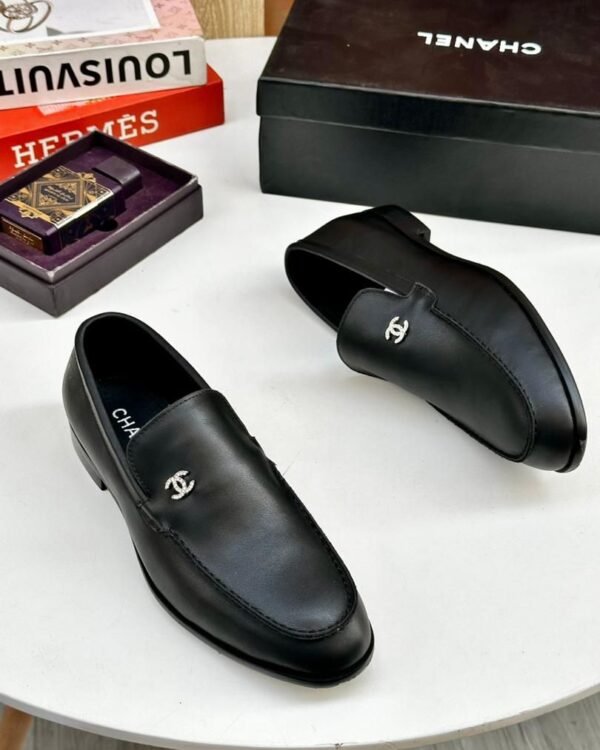 Men's Black Leather Loafers