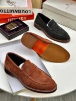 Brunello Cucinelli Suede Penny Loafers