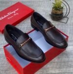 Salvatore Ferragamo Brown Leather Loafers