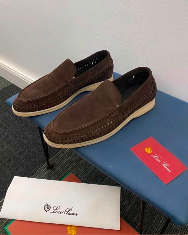Summer Walk Tan Woven Suede Loafers