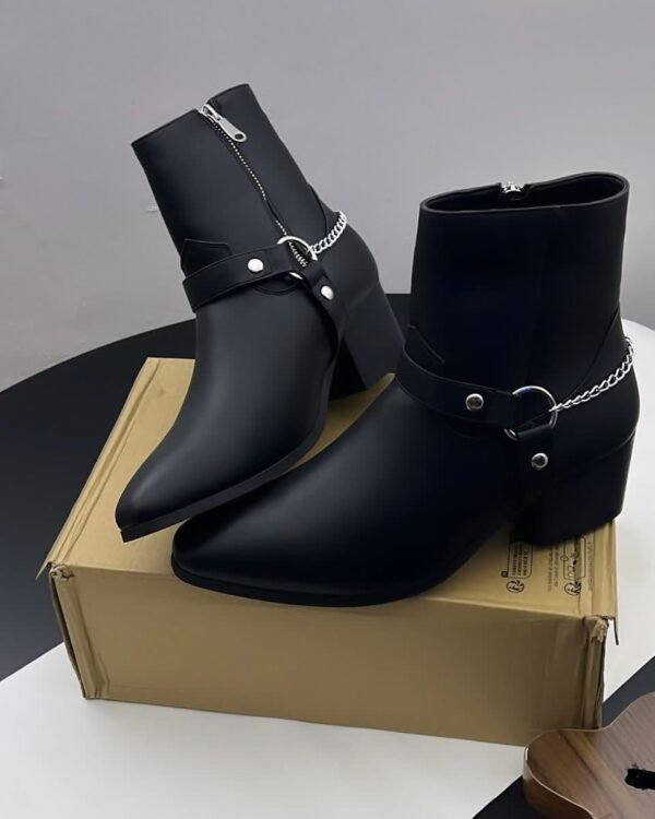 Black Pointed Toe Ankle Boots