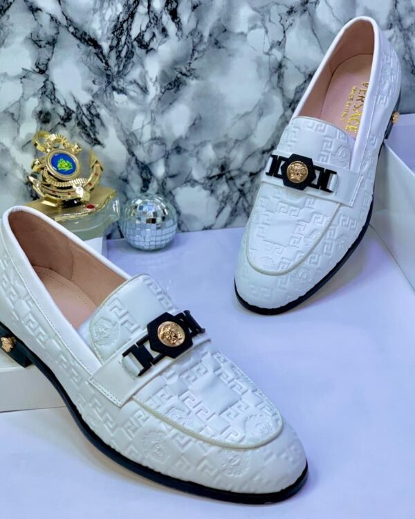 White Leather Loafers