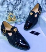 White Rhinestone Embellished Mens Loafers Luxury Shoes - Image 2