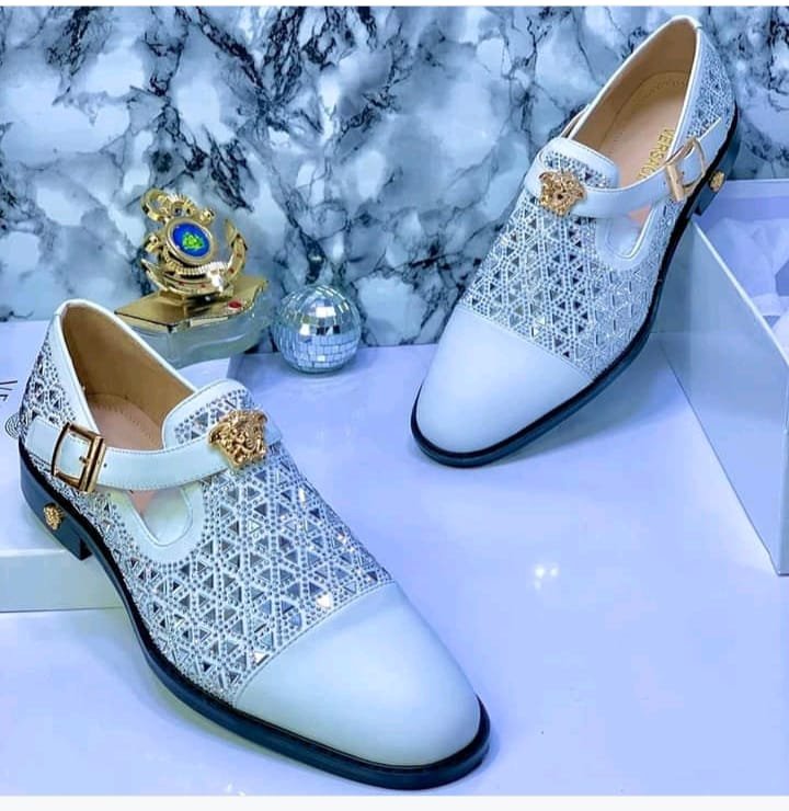 White Rhinestone Embellished Mens Loafers Luxury Shoes White Rhinestone Embellished Mens Loafers Luxury Shoes