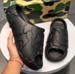A Bathing Ape BAPE Black Slides