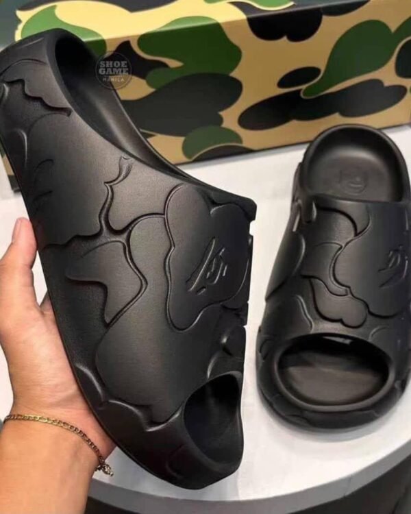 A Bathing Ape BAPE Black Slides