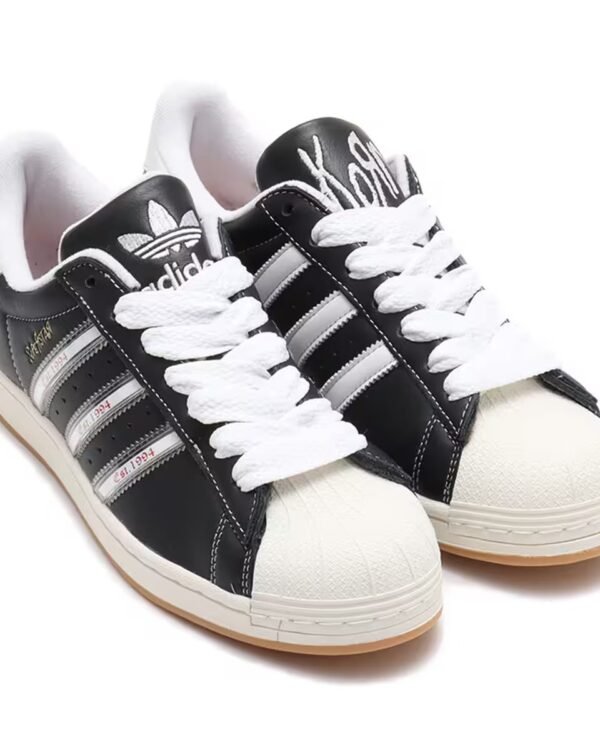 Adidas x KoRn Superstar Black Leather Sneakers
