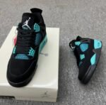 Air Jordan 4 Retro Tiffany Blue Thunder Black Suede Turquoise Sneakers