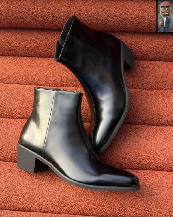 Black Leather Ankle Boots