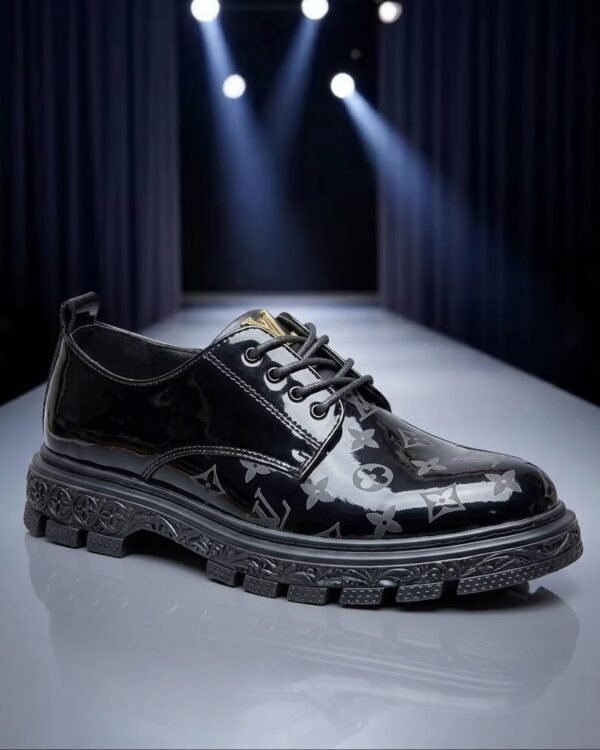 Black Patent Leather Derby Shoes