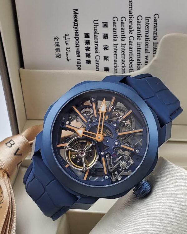 Bvlgari Octo Roma Tourbillon Sapphire Blue Titanium Watch