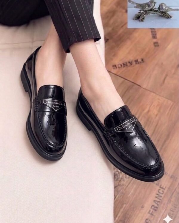 Christian Dior Boy Black Patent Calfskin Loafers