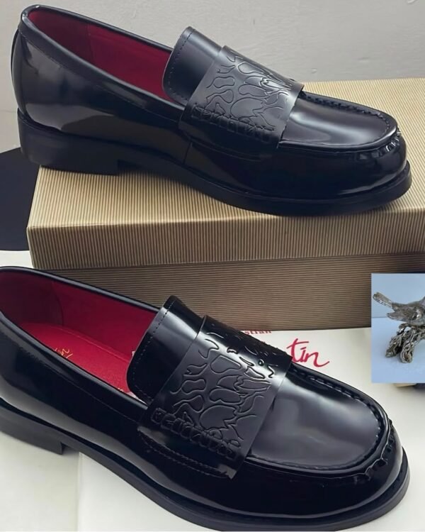 JCAESAR Vampire Black Cowhide Loafers