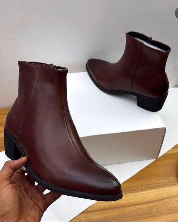 Mens Heeled Leather Lined Ankle Boots