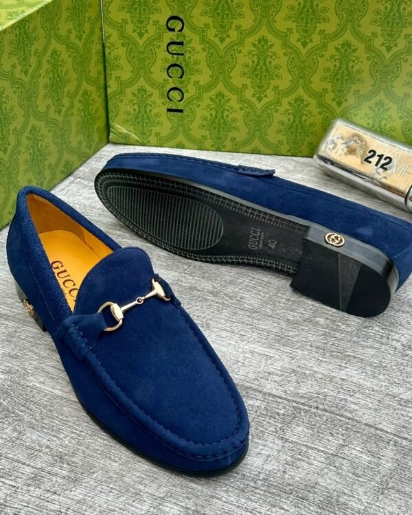 Mens Suede Horsebit Loafers