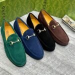 Mens Suede Horsebit Loafers