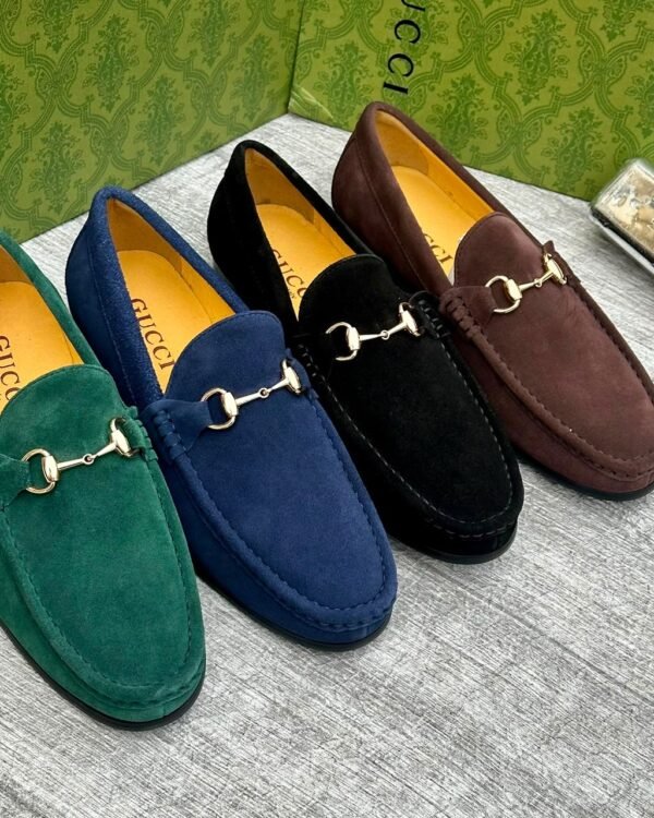 Mens Suede Horsebit Loafers