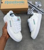 Reebok x BEAMS Club C Bulc White Leather Sneakers