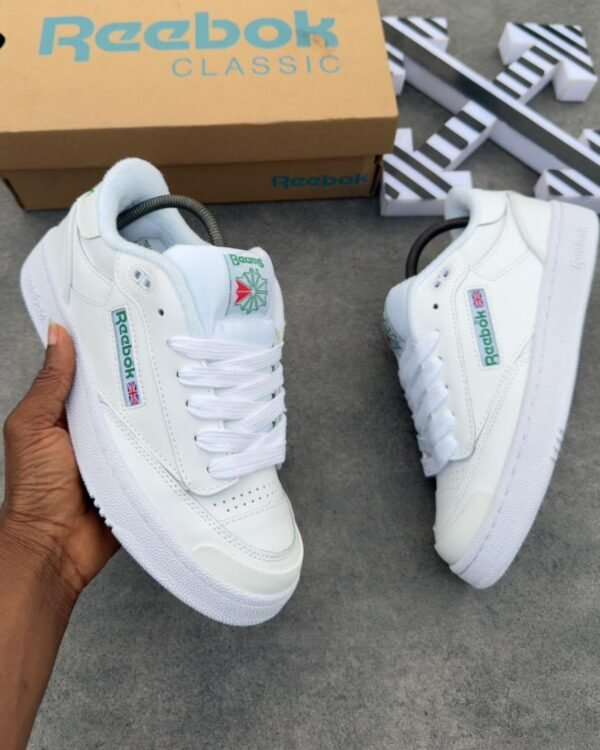 Reebok x BEAMS Club C Bulc White Leather Sneakers