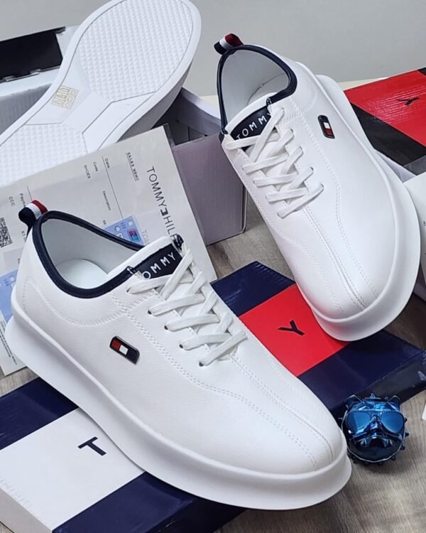 White Thick Sole Sneakers