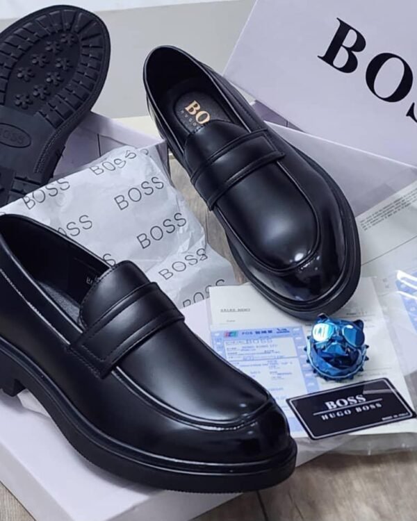 BOSS Brown Leather Penny Loafers