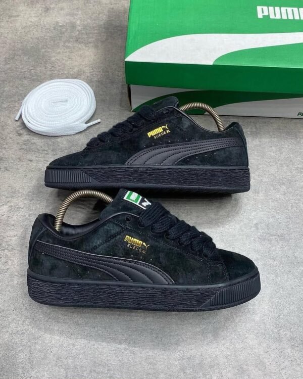 Black Chunky Sneakers Thick Laces