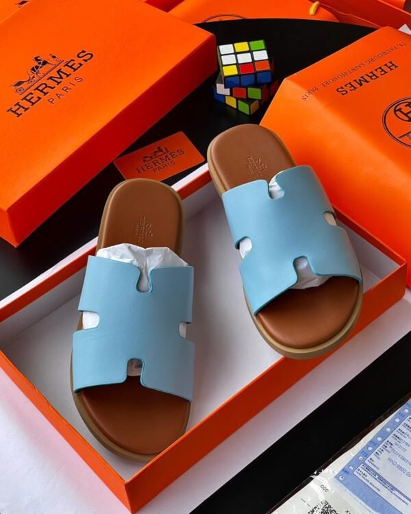 Blue Leather Sandals