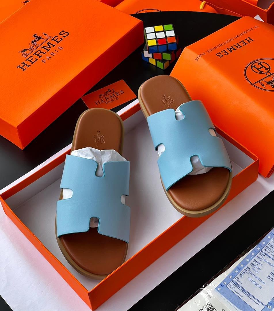 Blue Leather Sandals Blue Leather Sandals