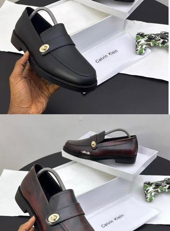 Mens Black Brown Leather Horsebit Slip On Loafers