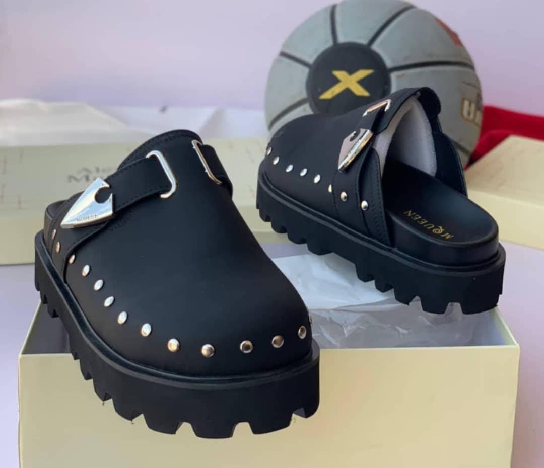 Mens Black Platform Clogs Chunky Lug Sole Mens Black Platform Clogs Chunky Lug Sole