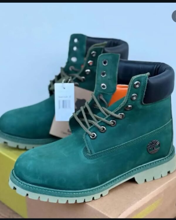 Mens Green Leather Boots