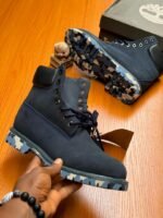 Mens Navy Blue Timberland Waterproof Boots - Image 2